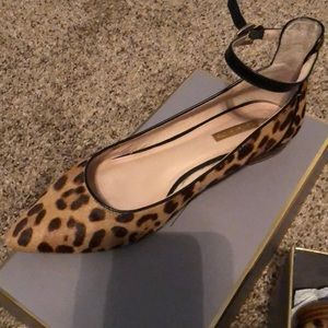 Ankle strap leopard flats. Louise et Cie.